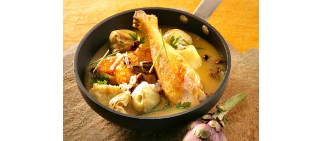 cuisses-de-poulet-aux-artichauts - Mathon