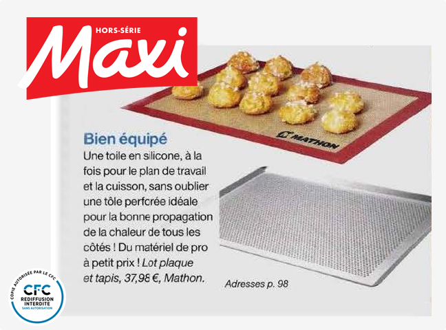 Maxi recommande le tapis de cuisson et la plaque micro perforée Mathon - Mathon