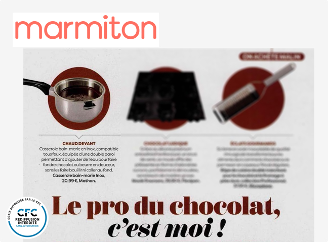 Casserole bain marie Mathon. Compatible tous feux. Double paroi pour ajouter de l