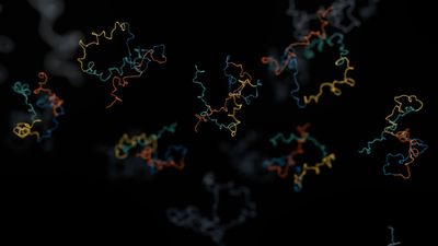 Animation depicting RNA molecules