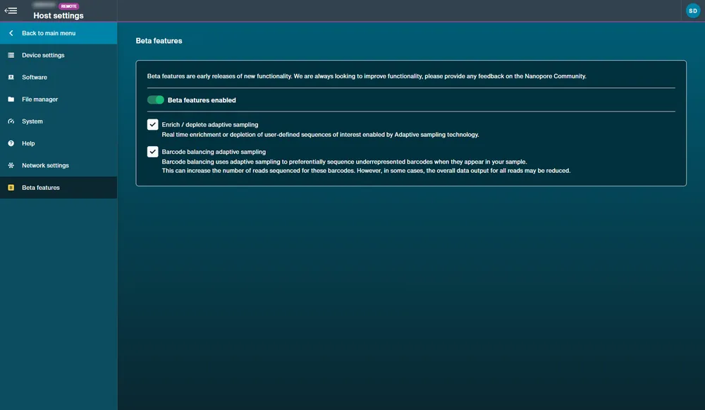 beta features