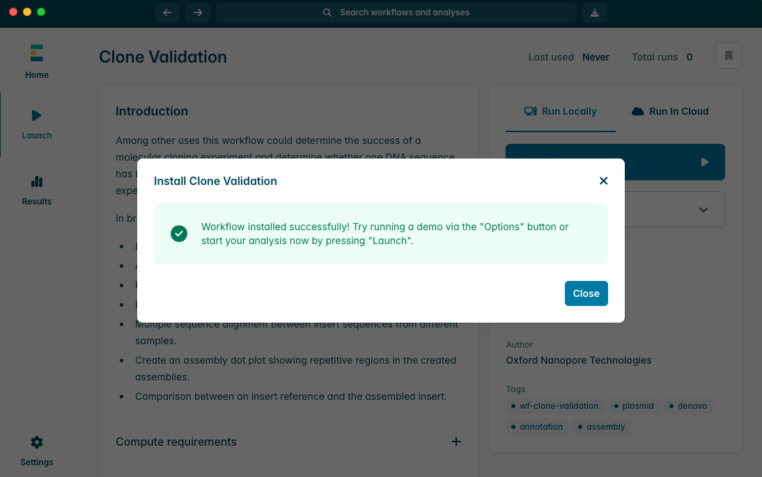 Clone Validation installed Clone Validation installed