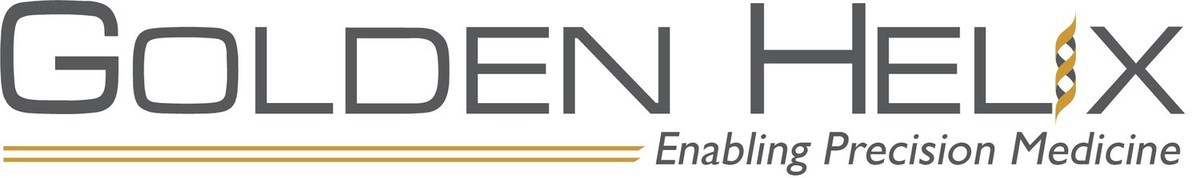 Logo of "Golden Helix" with the tagline "Enabling Precision Medicine" and a stylized DNA strand incorporated into the letter 'X'.