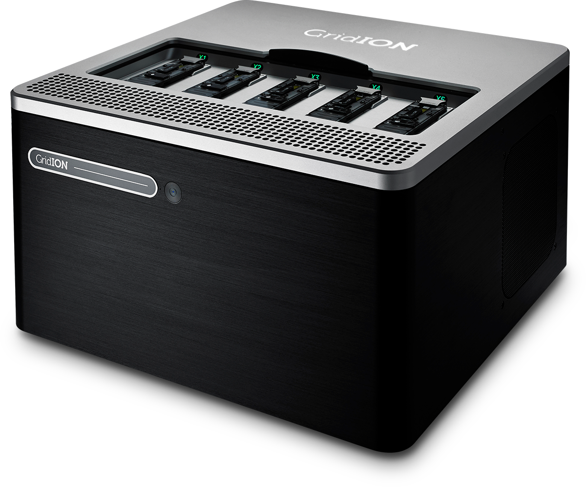 GridION open at a 45 angle