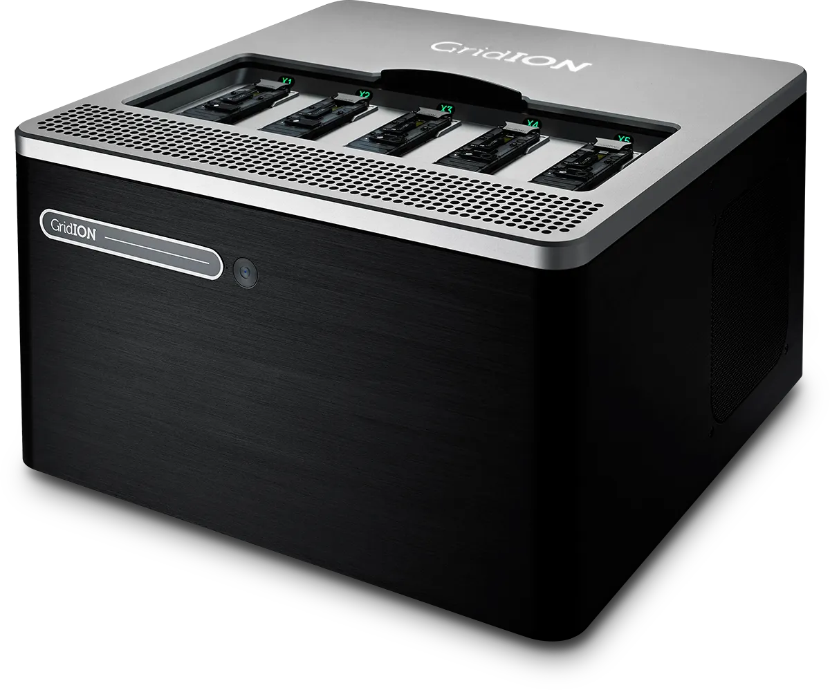 GridION open at a 45 angle