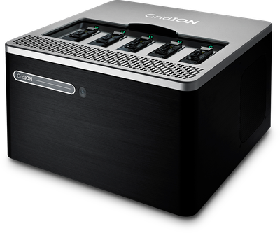 GridION open at a 45 angle