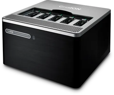 GridION open at a 45 angle