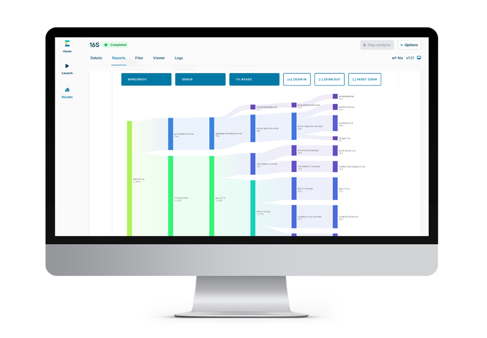 Screenshot of sequencing analysis software