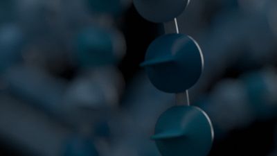 DNA sequencing render close-up