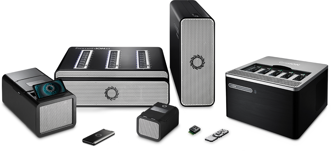 All Oxford Nanopore sequencing devices displayed together.