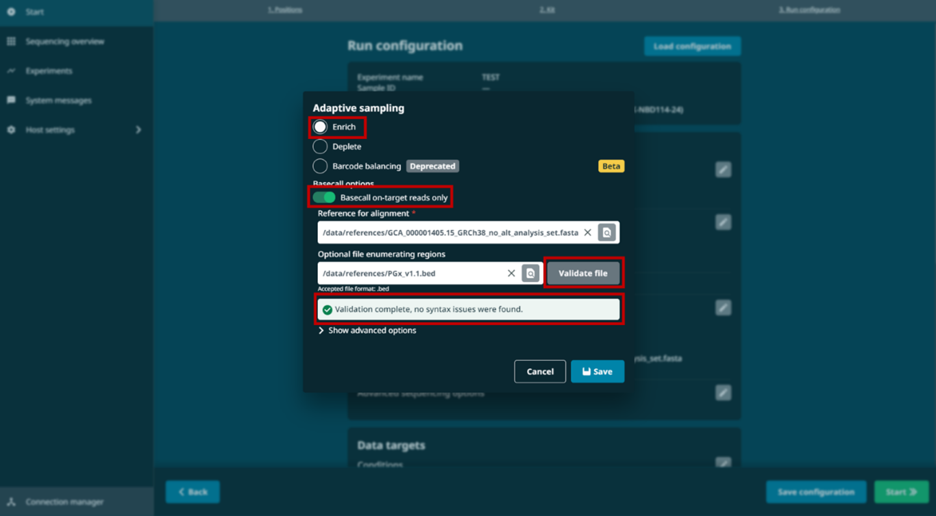 Select Enrich mode