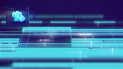 Abstract visual of DNA sequencing