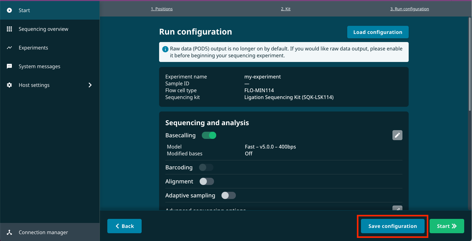 run config  - click save config