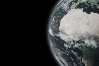 Visualisation of the planet Earth as seen from space