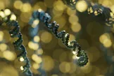 Visualisation of a DNA molecule with glowing yellow bases