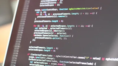 code text on computer screen