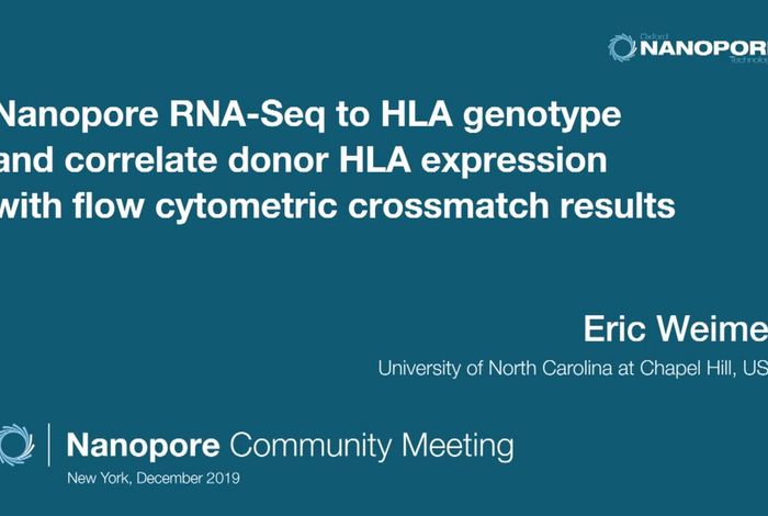 Nanopore RNA-Seq to HLA genotype and correlate donor HLA expression with flow cytometric crossmatch results - Eric Weimer