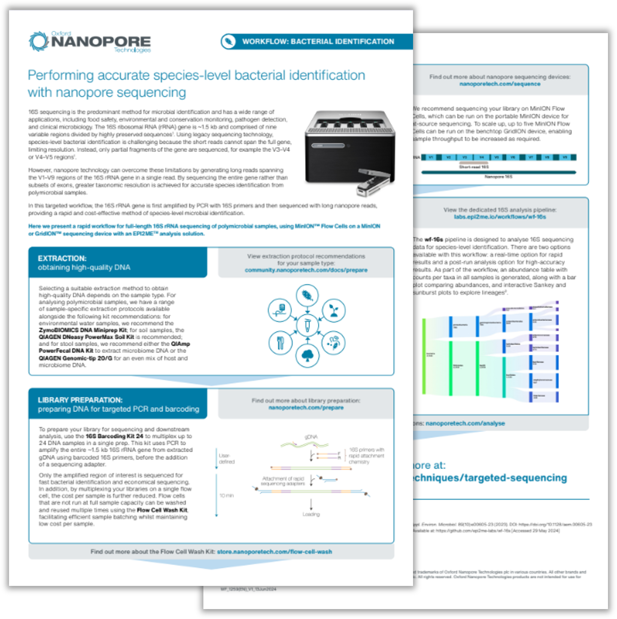 Workflow: 16S sequencing — 2 pages