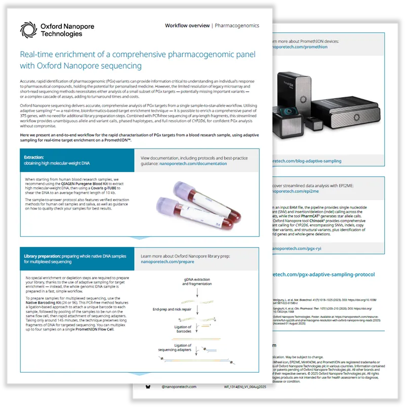 Image showing a preview of the PGx with adaptive sampling workflow