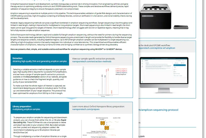 Workflow: amplicon sequencing — 2 pages