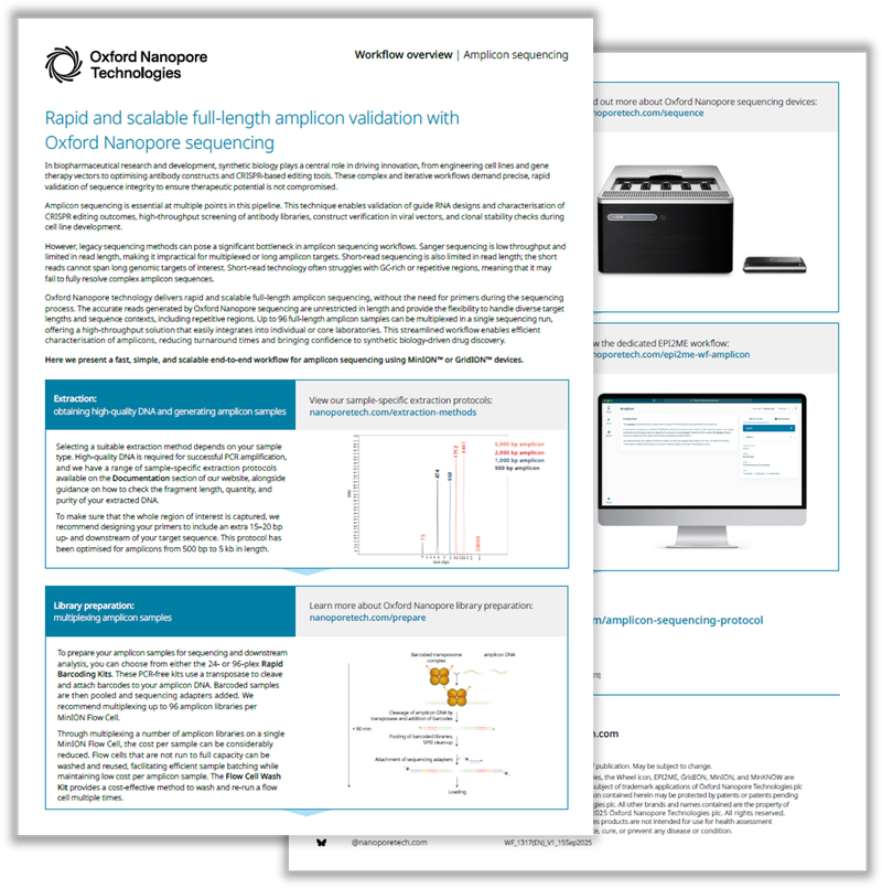 Workflow: amplicon sequencing — 2 pages
