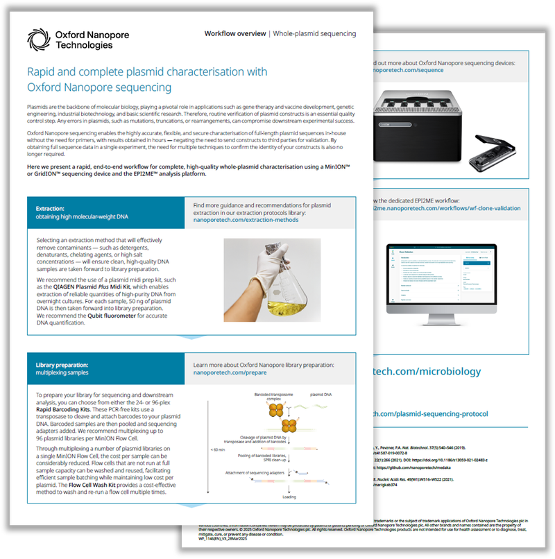 Workflow: plasmid sequencing — 2 pages