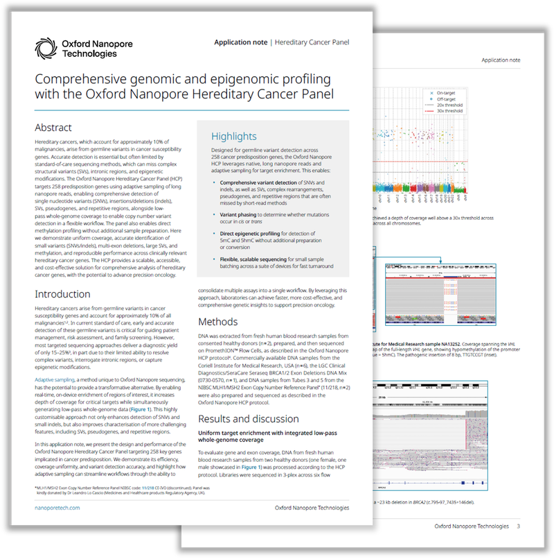 Application note: Hereditary Cancer Panel — 2 pages