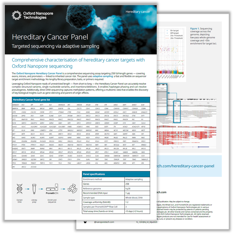 Flyer: Hereditary Cancer Panel — 2 pages