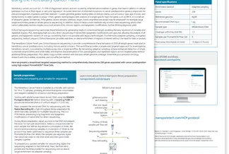 Two-page image of the Hereditary Cancer Panel workflow