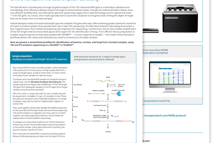 Preview of the microbial amplicon barcoding workflow.