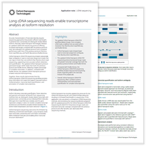 Preview of the cDNA sequencing application note