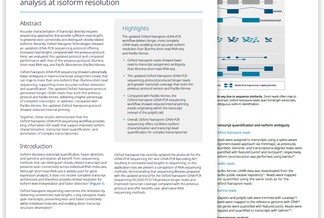 Preview of the cDNA sequencing application note