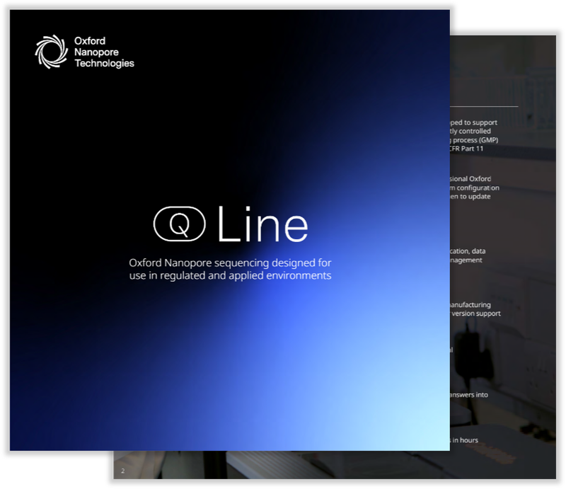 Two page image of the Q-Line brochure