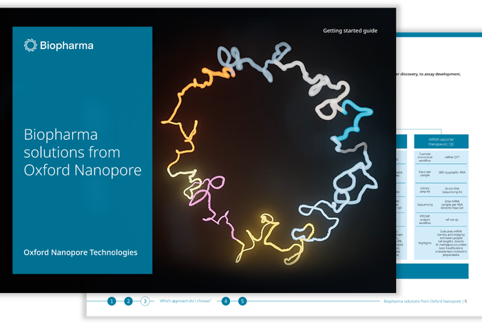 Two-page image of the biopharma getting started guide