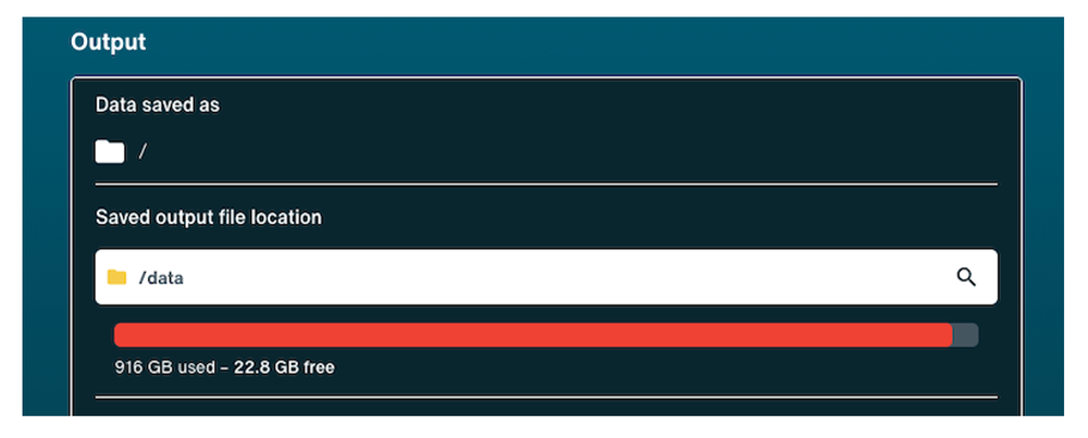 Data storage warning 5.9