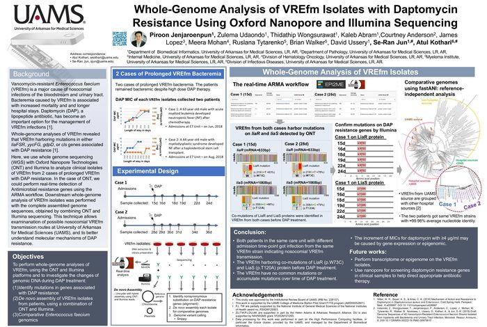 Whole-genome analysis of VREfm isolates with daptomycin resistance using Oxford Nanopore and Illumina sequencing