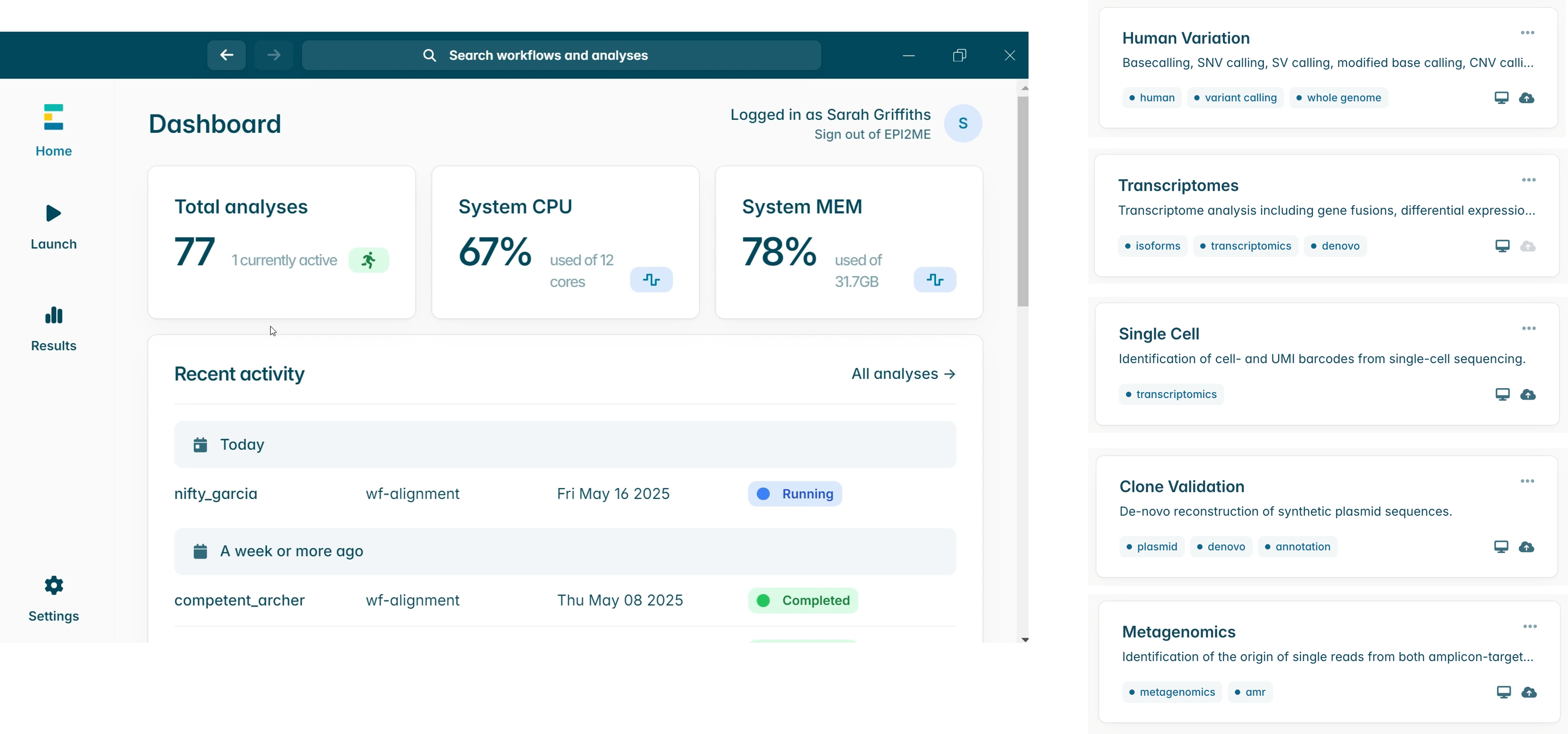 EPI2ME analysis software