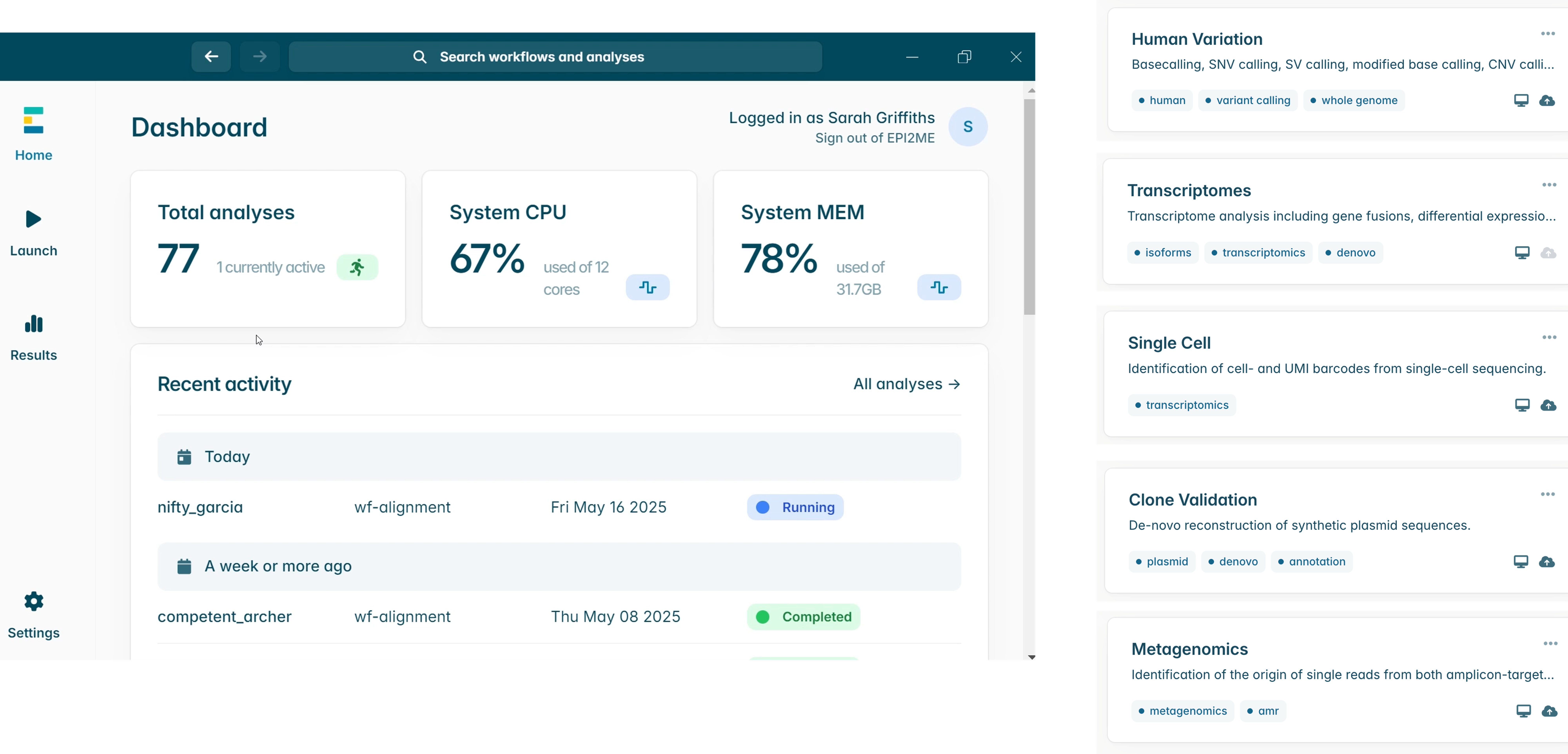 EPI2ME analysis software