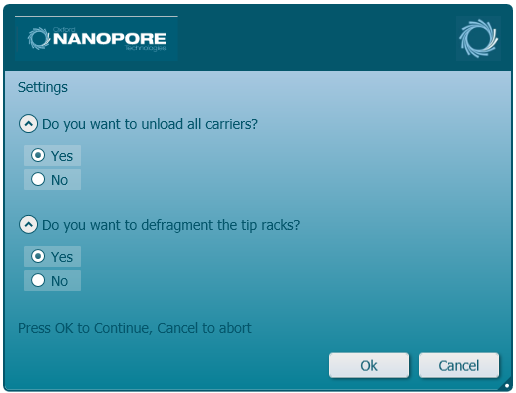 20. Post-Run Cleanup Screen 20. Post-Run Cleanup Screen