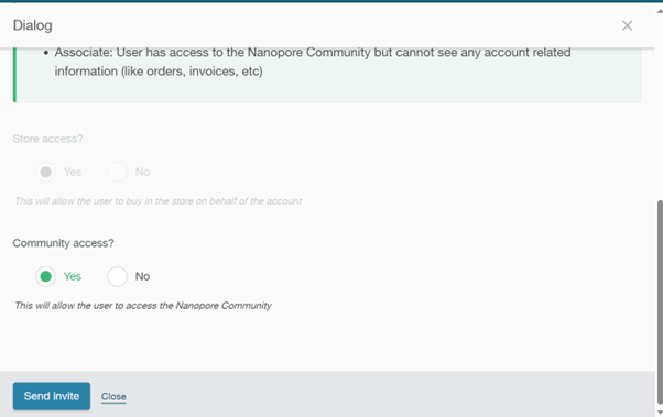 invitation community access