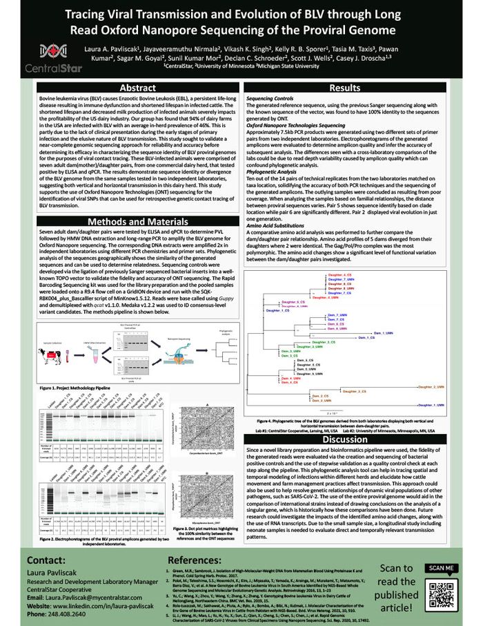 Tracing viral transmission and evolution of bovine leukaemia virus through long-read Oxford Nanopore sequencing of the proviral genome