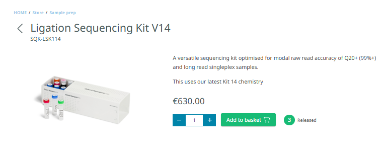 Ligation product page