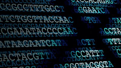 Abstract image of DNA sequence letters CGAT
