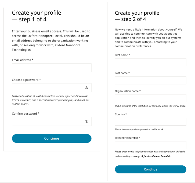 Create profile