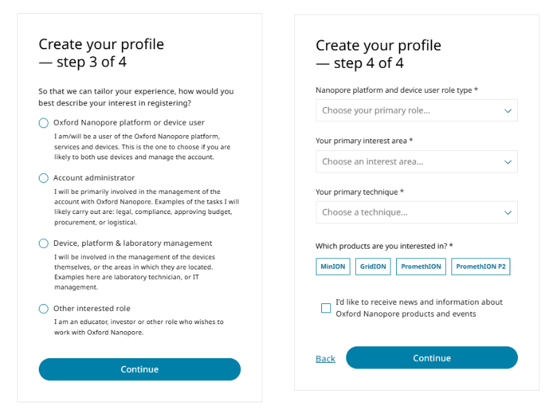 Create profile 2