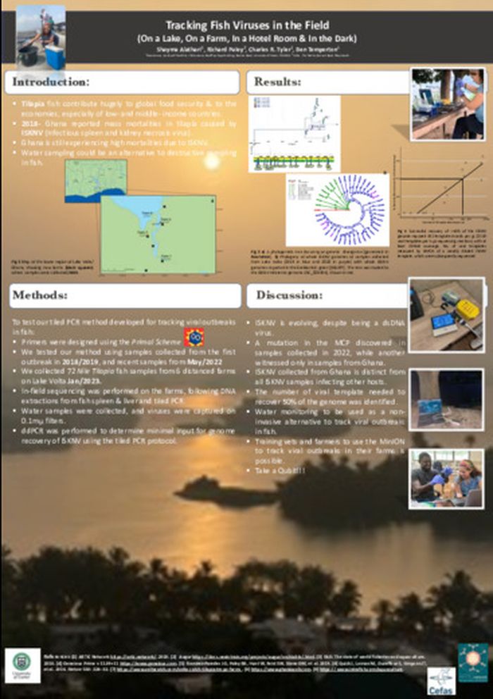 Tracking fish viruses in the field (on a lake, on a farm, in a hotel room & in the dark)