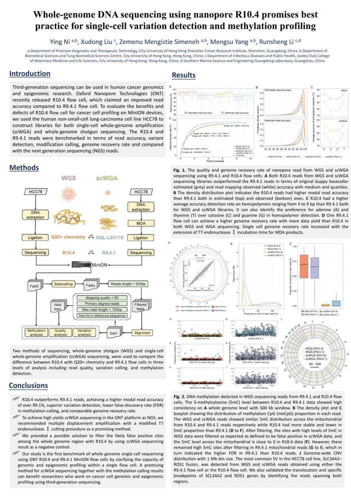 Whole-genome DNA sequencing using nanopore R10.4 promises best  practice for single-cell variation detection and methylation profiling