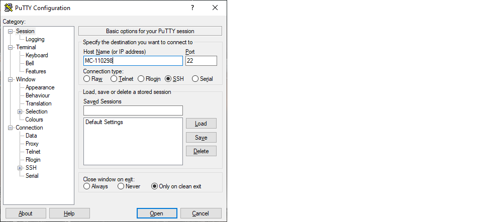 putty 1 setup port22 putty 1 setup port22