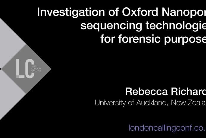 Investigation of Oxford Nanopore sequencing technologies for forensic purposes