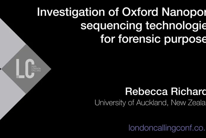 Investigation of Oxford Nanopore sequencing technologies for forensic purposes